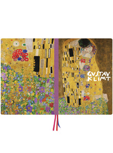 The Kiss by Gustav Klimt A4 Notebook with dotted grid paper